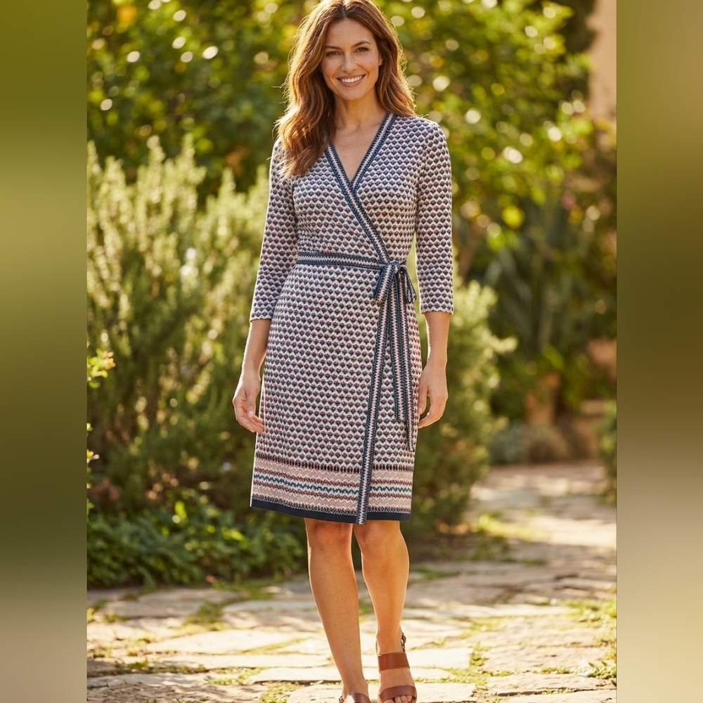 Max Studio Multicolor Wrap Dress